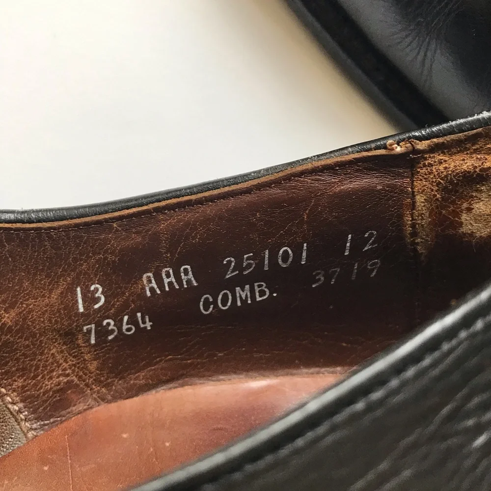 Allen Edmonds Belgium Black Leather Size 13 AAA